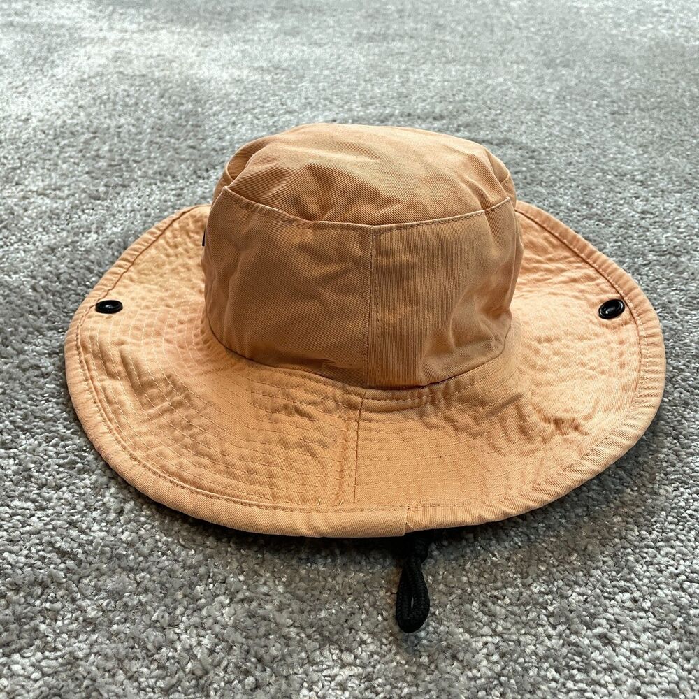 Costa Roca Pura Vida Booney Hat Adult Small Peach Pink Chin Strap Side Snap Cap